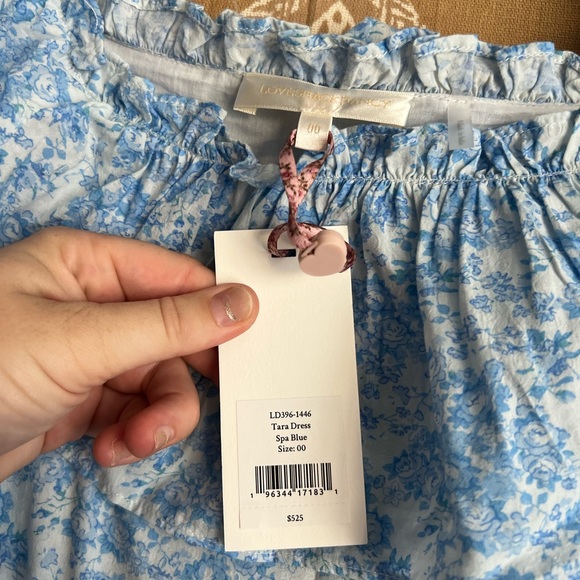 NWT LoveShackFancy Tara Maxi Dress in Spa Blue - Picture 4 of 5